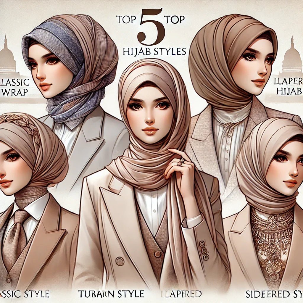 Top 5 Hijab Styles to Match Your Outfit - Qalbi Loom